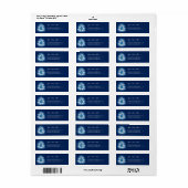 青いクリスマスツリーファンシーのエレガント装飾 ラベル (フルシート)