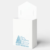 青いクリスマスツリー、クリスマスのお気に入り フェイバーボックス (オープン)