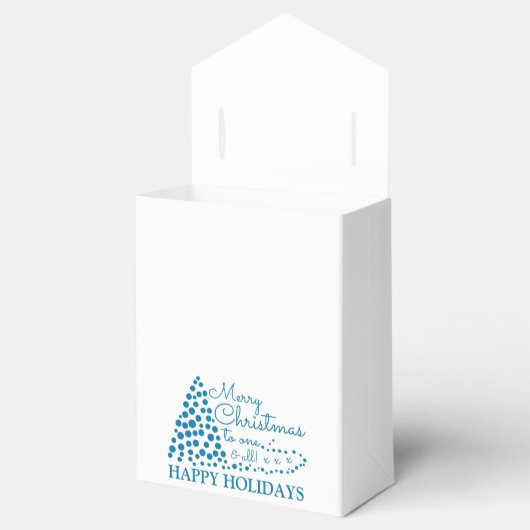 青いクリスマスツリー、クリスマスのお気に入り フェイバーボックス (オープン)