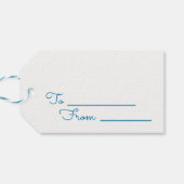 青いクリスマスツリー、クリスマスギフトタグ ギフトタグ (裏面横)