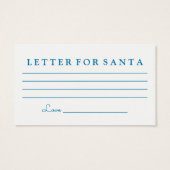 青いクリスマスツリー、サンタへの手紙 (裏面)