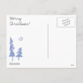 青いクリスマスツリー シーズンポストカード (裏面)