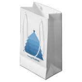 青いクリスマスツリー スモールペーパーバッグ (正面アングル)