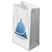 青いクリスマスツリー スモールペーパーバッグ (裏面アングル)