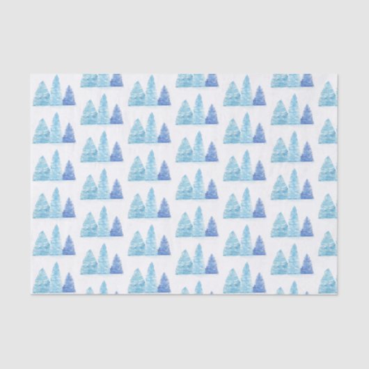 青いクリスマスツリー 薄葉紙 (正面)