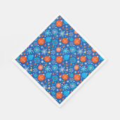 青いクリスマスパターン スタンダードランチョンナプキン (角)