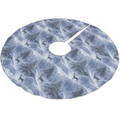 青いクリスマスパターン#13 ID1009 ブラッシュドポリエステルツリースカート (アングル)