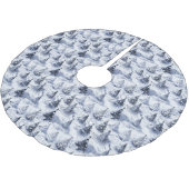 青いクリスマスパターン#3 ID1009 ブラッシュドポリエステルツリースカート (アングル)