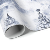 青いクリスマスパターン#3 ID1009 ラッピングペーパー (ロールコーナー)