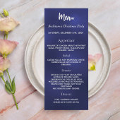 青いクリスマスパーティーの食事メニュー メニュー