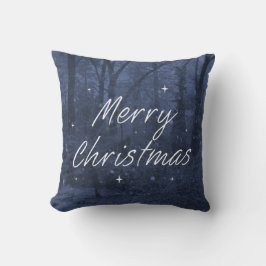 青いクリスマスピロー クッション