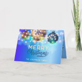 青いクリスマスボードライト カード (正面)