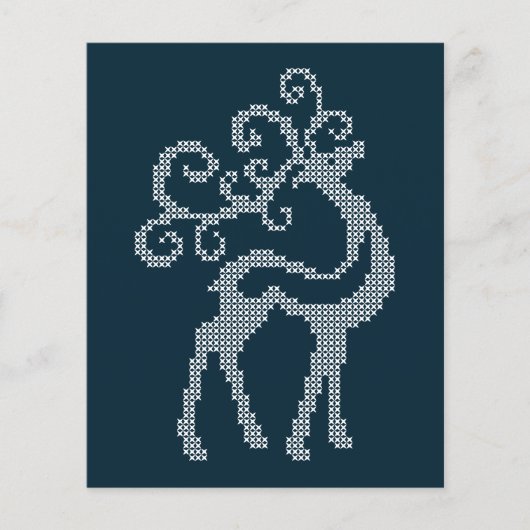 青いクリスマス刺繍のトナカイの角の季節限定 (正面)