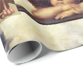 青いクリスマス喜び平和の愛の三天使 ラッピングペーパー (ロールコーナー)