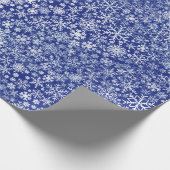 青いクリスマス5 -吹雪 ラッピングペーパー (角)