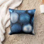 青いクリスマス クッション (ブランケット)