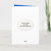 青いクリスマス シーズンカード (裏面)