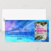 青いクリスマス シーズンカード (正面/裏面)