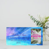 青いクリスマス シーズンカード (スタンド正面)