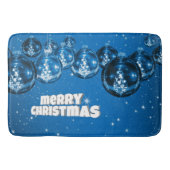 青いクリスマス バスマット (正面)