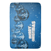 青いクリスマス バスマット (正面縦)