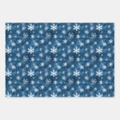 青いクリスマス ラッピングペーパーシート (正面2)