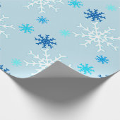 青いクリスマス ラッピングペーパー (角)