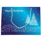 青いクリスマス ラージペーパーバッグ (正面)