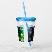 青いクリスマス/冬のスノーフレーク アクリルタンブラー (左)