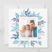 青いクリスマス | 水メリー色ミスタントー写真 シーズンカード (正面)