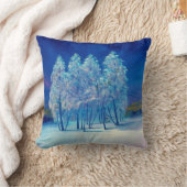 青いクリスマス#4 クッション (ブランケット)