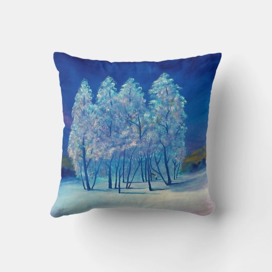 青いクリスマス#4 クッション (裏面)