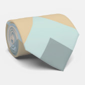 青いクリーム色のシェブロンは縞で飾ります ネクタイ (ロール)