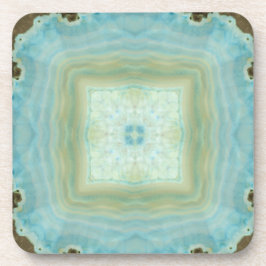 青いクリーム色の瑪瑙のGeodeの宝石用原石の水晶パターン コースター