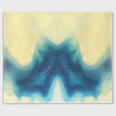 青いクリーム色の瑪瑙のGeodeの宝石用原石の水晶パターン ラッピングペーパー (フラット)