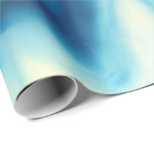 青いクリーム色の瑪瑙のGeodeの宝石用原石の水晶パターン ラッピングペーパー (ロールコーナー)