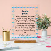 青いクロスフレームの牧師の鑑賞アクリルサイン アクリルサイン (ウェディング)