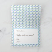 青いクロッカスの花の折りたたみ式グリーティングカード カード (内部)