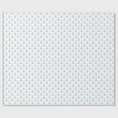 青いクールクリスマスのスノーフレークのオーナメントギフトラップ ラッピングペーパー (フラット)