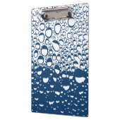 青いクールホワイトウォーターアートワークパターン クリップボード (左)