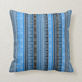 青いクール泥モダン布 クッション