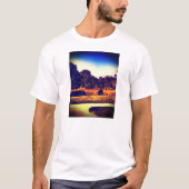 青いクール男のシャツ Tシャツ (正面)