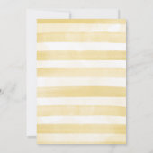 青いグラディエント&金ゴールド葉初の聖餐会 招待状 (裏面)