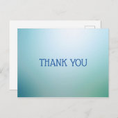青いグラデーションありがとう ポストカード (正面/裏面)