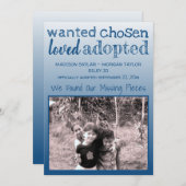 青いグラデーションが求人選手に選ばれ、愛される人を採用 案内状 (正面/裏面)