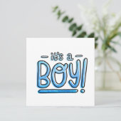 青いグラデーションのお祝い シーズンカード (スタンド正面)