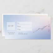 青いグラデーションのギフト券カード (正面/裏面)