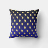 青いグラデーションのジューシーなレモン クッション (裏面)