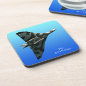 青いグラデーションのAvro Vulcanデルタウィングボマー コースター (左側)