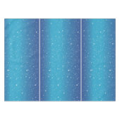 青いグラデーション背景のシンプルな星 テーブルクロス (正面(横))